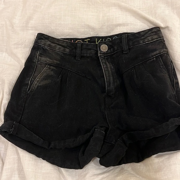 Hot Kiss Pants - Black High Waisted Shorts